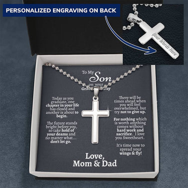 Son Graduation (Love Mom and Dad) Ball Chain Necklace - Love You This Much